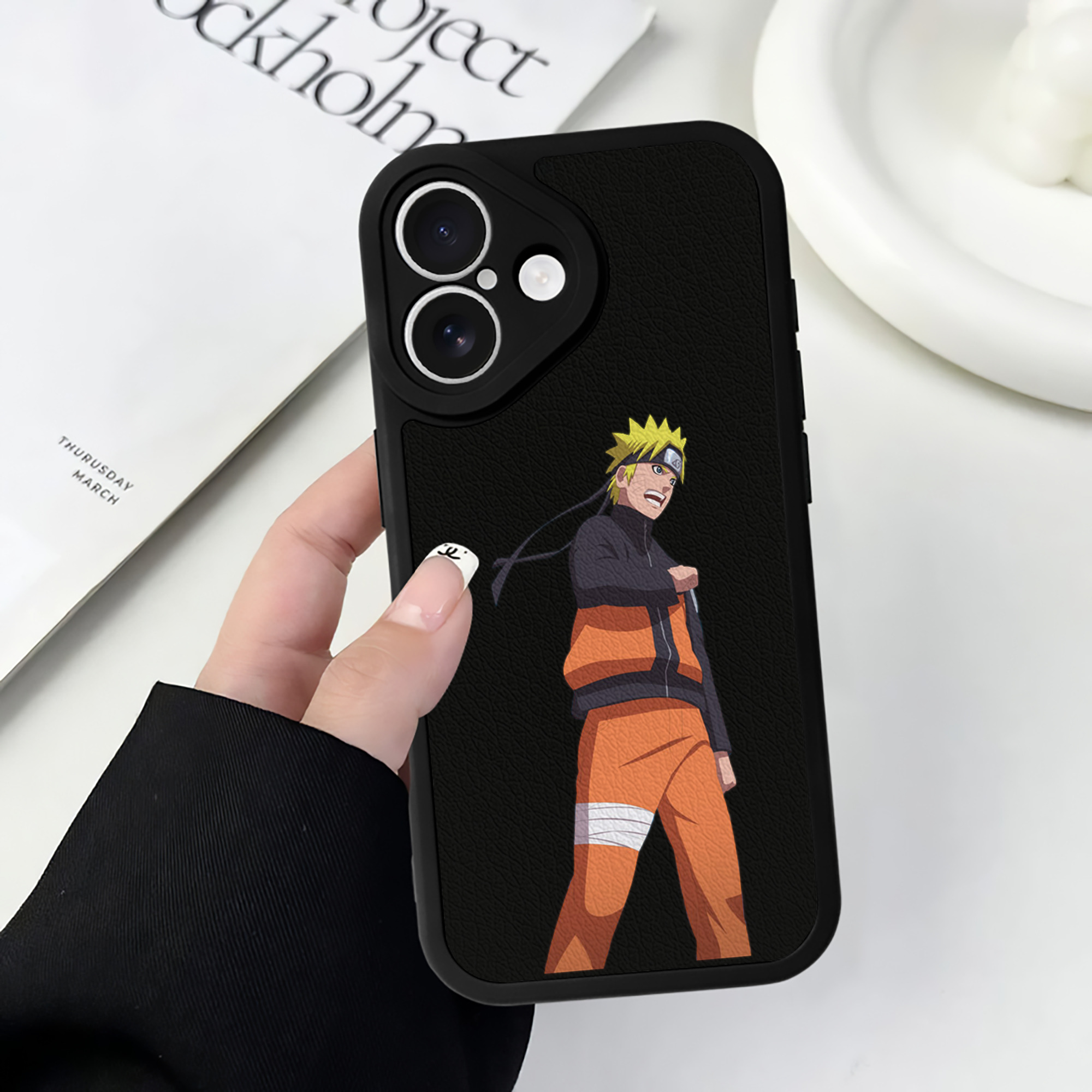 （画像用） NARUTO -ナルト- うずまき ナルト Uzumaki Naruto 【iPhone 16シリーズ対応】シリコンスマホケース（レザー調） 材質：シリコン